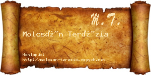 Molcsán Terézia névjegykártya